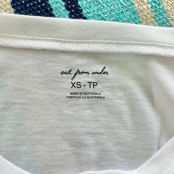 Last Price Urban Outfitters Out From Under Addison T Shirt Cropped WHITE XS - Picture 12 of 16